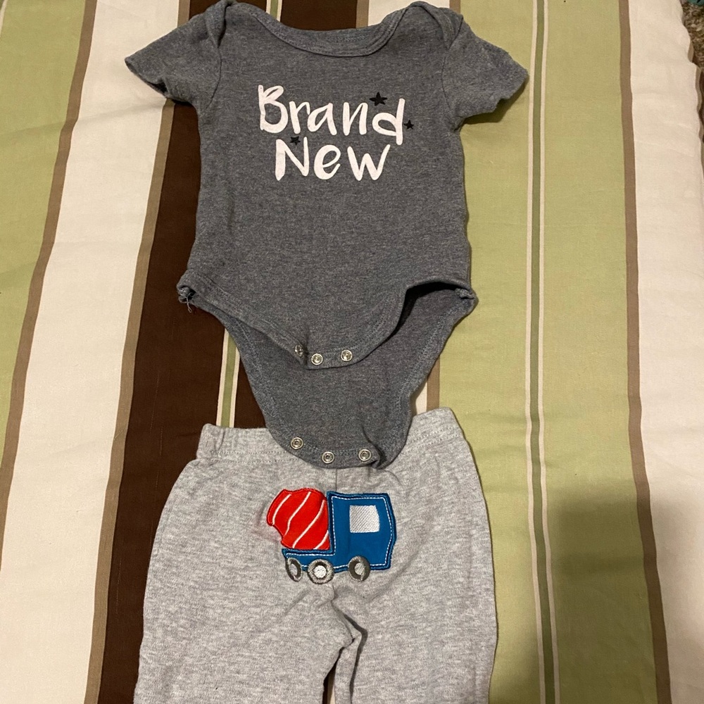 0-3m onesie and pants